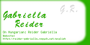 gabriella reider business card